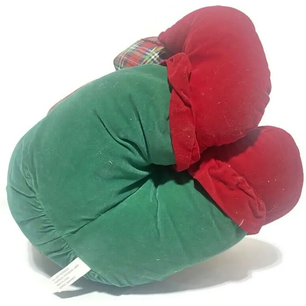 Vintage International Silver Co Puffy Nylon Santa Claus Christmas Plush 15